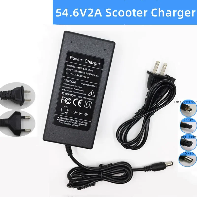 Electric Scooter Charger - Chargeur de batterie au Lithium 54.6V